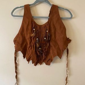 Vintage Leather Halter Top